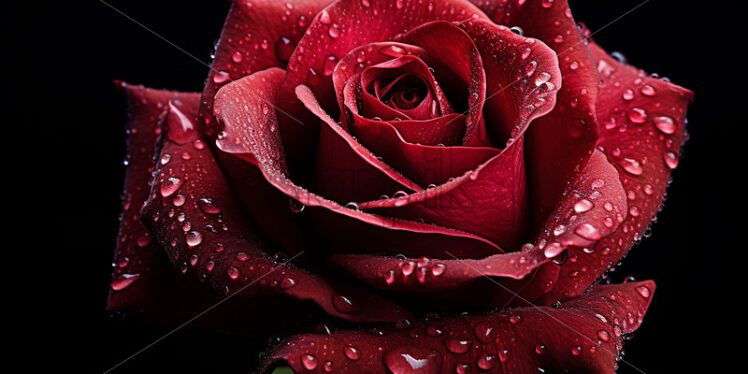 A red rose with water drops on it - Starpik Stock