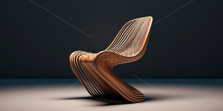 A rendering of a chair created in 3D software - Starpik Stock