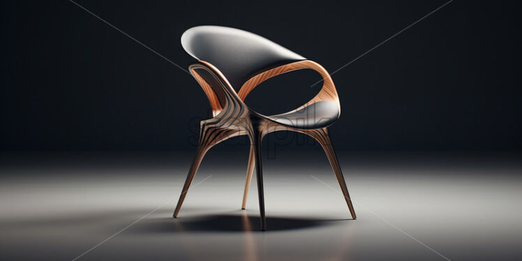 A rendering of a chair created in 3D software - Starpik Stock