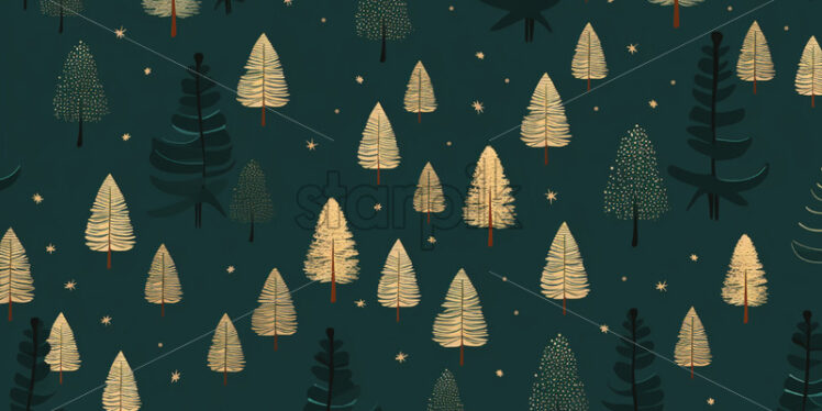 A retro pattern with Christmas trees - Starpik Stock