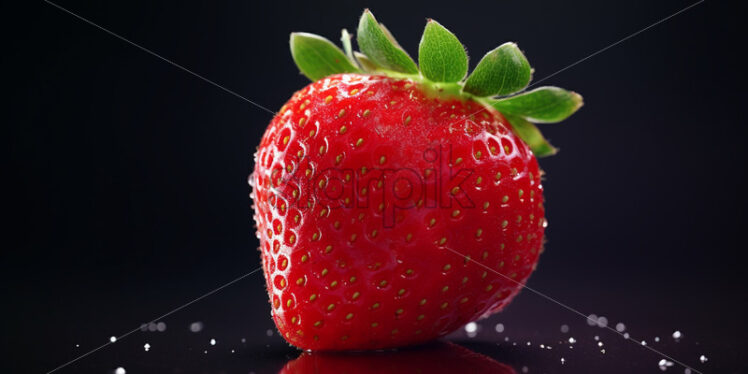 A ripe red, sweet strawberry - Starpik Stock