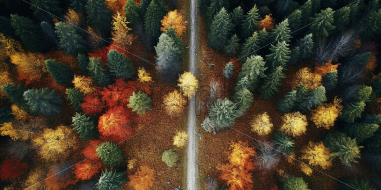 A road through an autumn forest - Starpik Stock