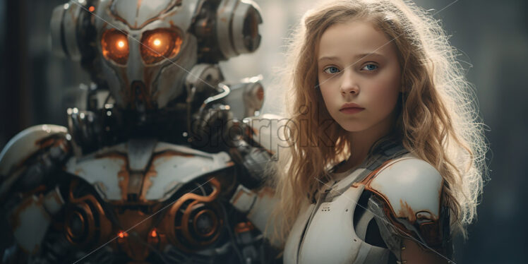 A robot girl - Starpik Stock