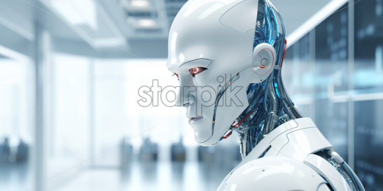 A robot with artificial intelligence - Starpik Stock