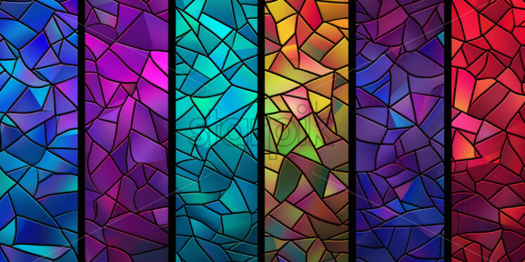 A set of glass mosaics of different colors - Starpik Stock