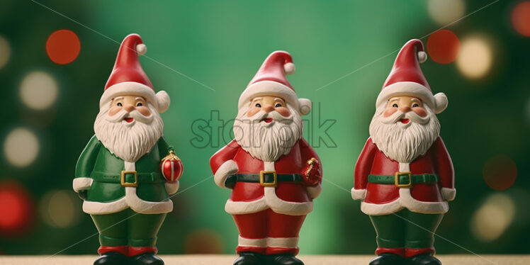 A set of porcelain Santas - Starpik Stock