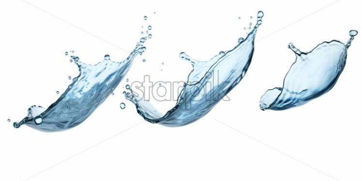 A set of splash of water on white - Starpik Stock