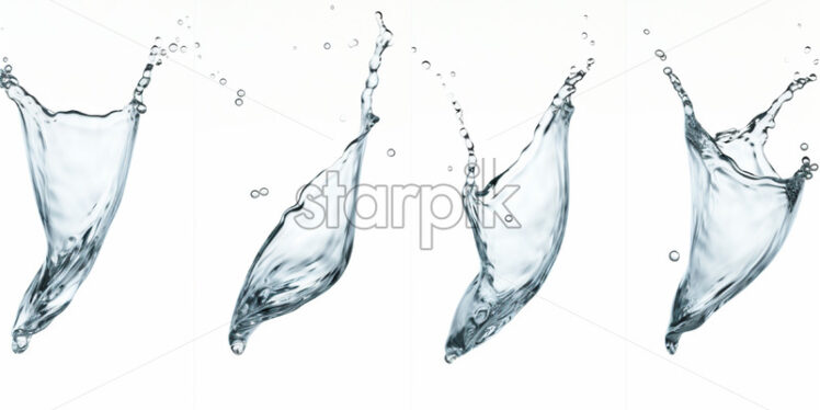 A set of splash of water on white - Starpik Stock