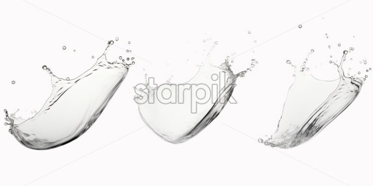 A set of splash of water on white - Starpik Stock