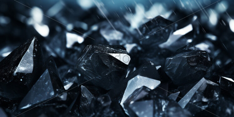 A shiny black crystal background - Starpik Stock