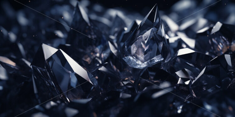 A shiny black crystal background - Starpik Stock