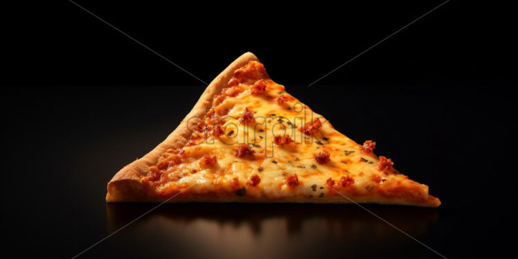 A slice of pizza with cheese, delicious - Starpik Stock