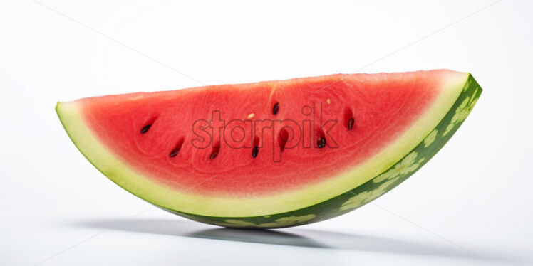 A slice of watermelon on a white background - Starpik Stock