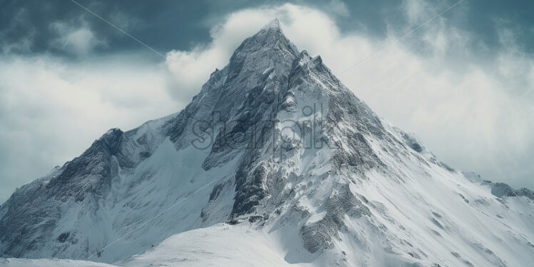 A snowy peak of a mountain - Starpik Stock