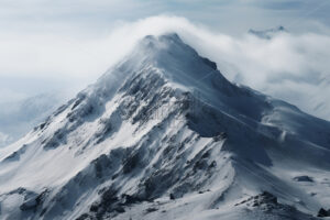 A snowy peak of a mountain - Starpik Stock