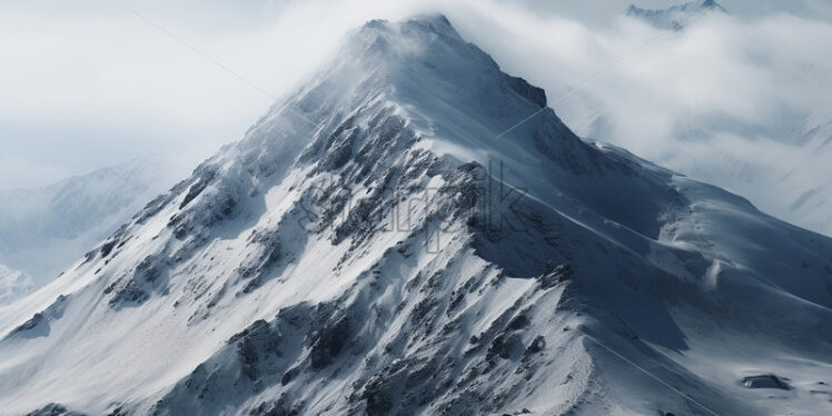 A snowy peak of a mountain - Starpik Stock