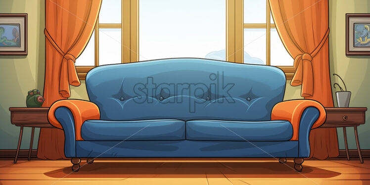 A sofa in the style of cartoons - Starpik Stock