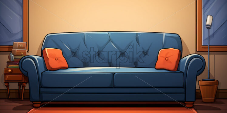 A sofa in the style of cartoons - Starpik Stock