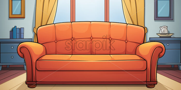 A sofa in the style of cartoons - Starpik Stock