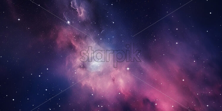 A starry sky and nebulae - Starpik Stock