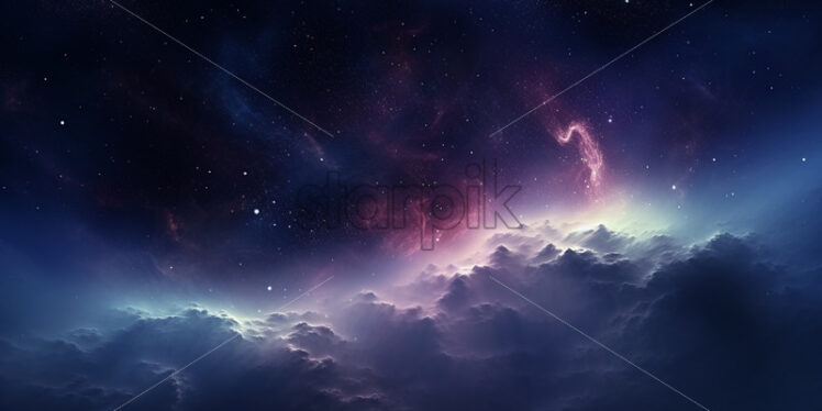 A starry sky and nebulae - Starpik Stock