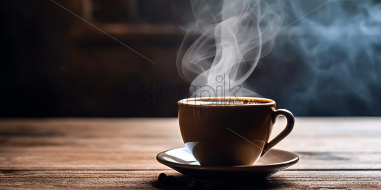 A steaming cup of coffee - Starpik Stock