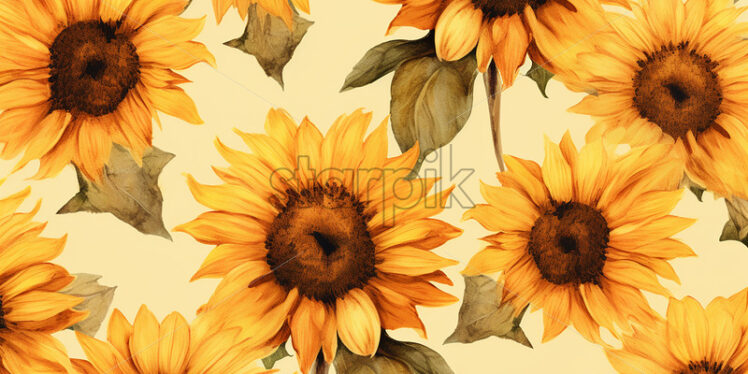 A sunflower background - Starpik Stock