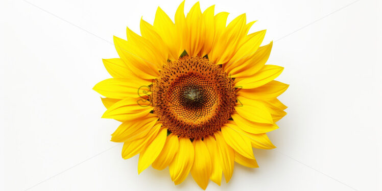 A sunflower flower on a white background - Starpik Stock