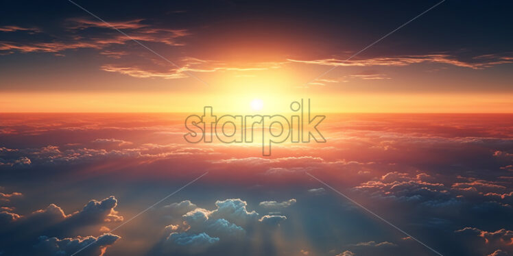 A sunrise in space - Starpik Stock