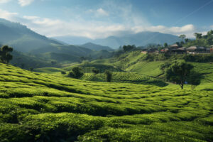 A tea plantation in the countryside - Starpik Stock