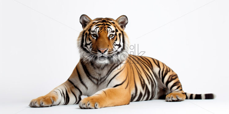 A tiger on a white background - Starpik Stock