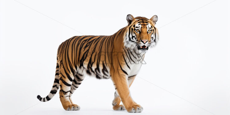 A tiger on a white background - Starpik Stock