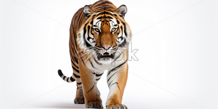 A tiger on a white background - Starpik Stock