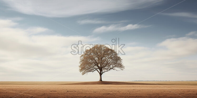 A tree on a field - Starpik Stock