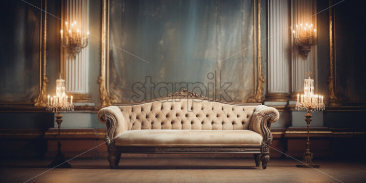 A vintage armchair in the luxury room - Starpik Stock