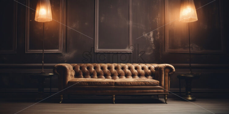 A vintage armchair in the luxury room - Starpik Stock