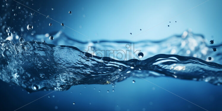 A water background, with splashes and water bubbles - Starpik Stock