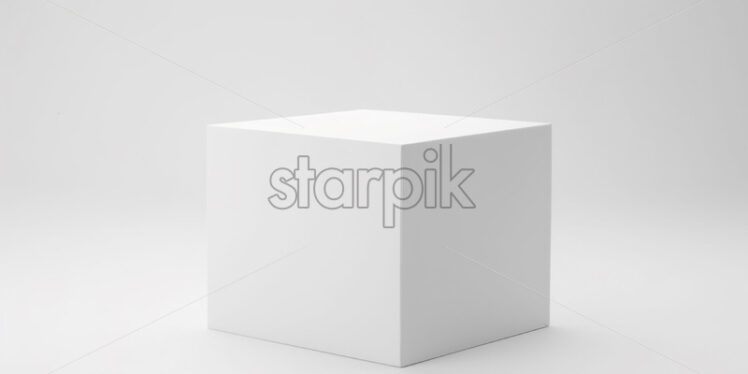 A white box on a white background - Starpik Stock