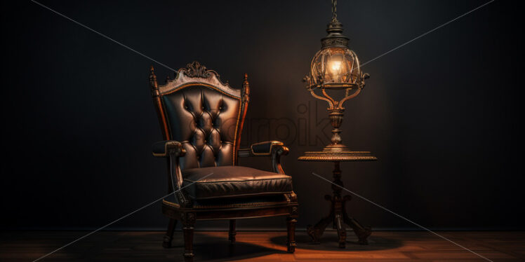 A wooden renaissance chair - Starpik Stock