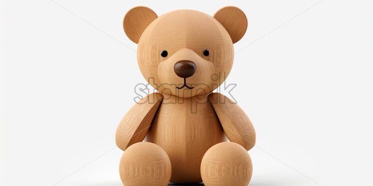 A wooden teddy bear - Starpik Stock