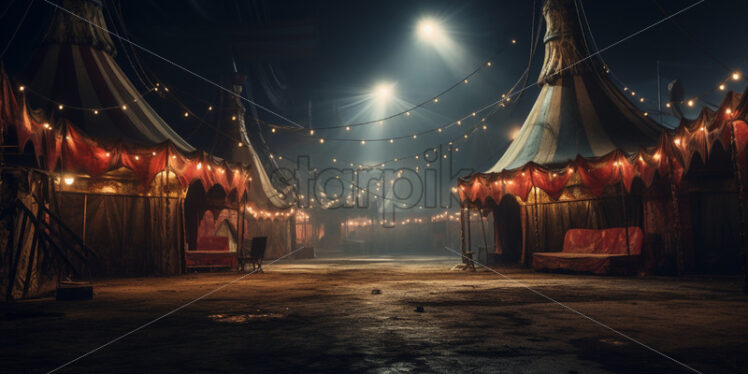 Abandoned circus vintage stage background - Starpik Stock