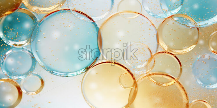 Abstract circles geometric background golden colours - Starpik Stock