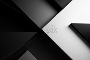 An abstract background of geometric shapes dominated by black and white colors - Starpik Stock