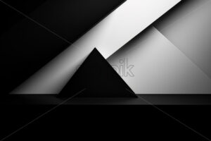 An abstract background of geometric shapes dominated by black and white colors - Starpik Stock