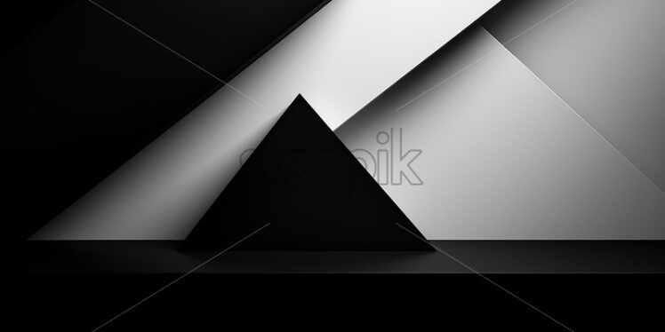 An abstract background of geometric shapes dominated by black and white colors - Starpik Stock