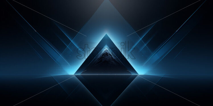 An abstract background with mountains in the form of triangles in the center - Starpik Stock