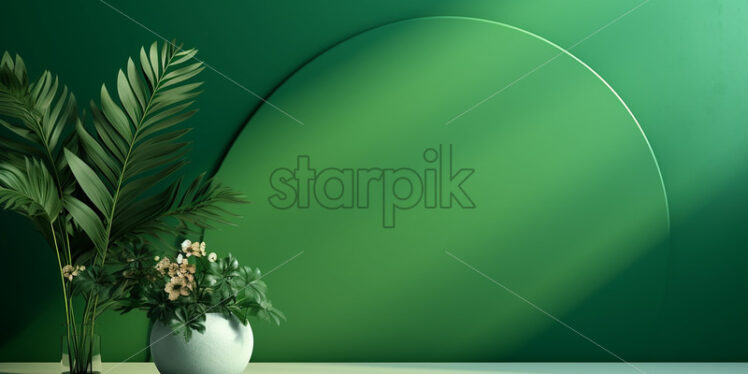 An abstract green studio background - Starpik Stock