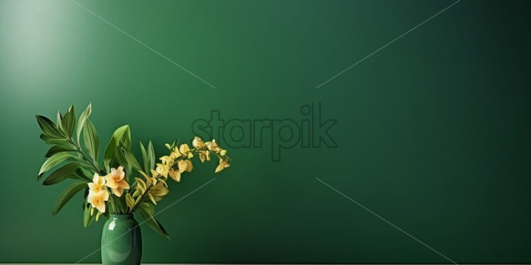 An abstract green studio background - Starpik Stock