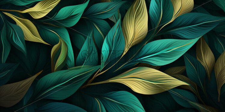 An abstract pattern made of leaves - Starpik Stock