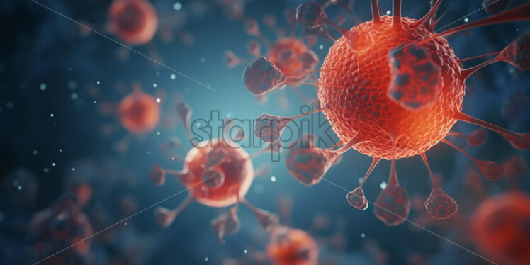 An abstract virological illustration - Starpik Stock